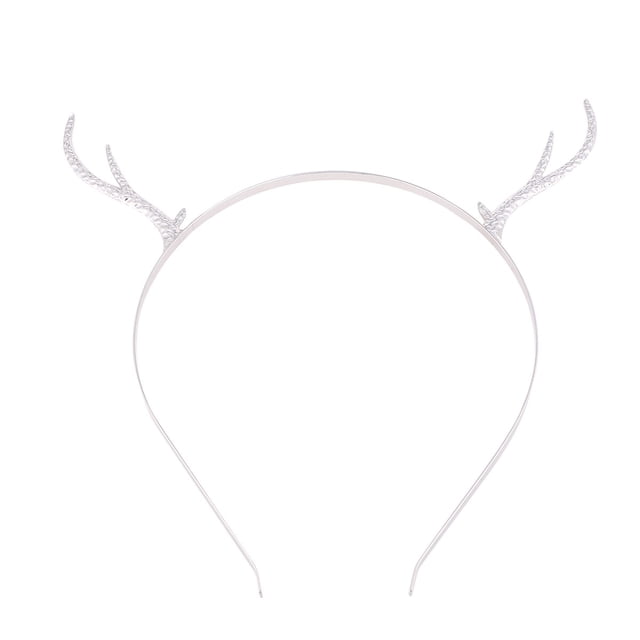 1 pieza de diadema festiva con forma de asta, banda para el cabello, aro de aleación, accesorio para el cabello, suministros para fiestas para Navidad (02 B)