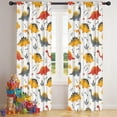 thumbnail image 5 of Blackout Kids Curtains,Dinosaur with Bones Pattern Childrens Insulated Curtains Set Of 2,Bedroom Essentials,Toddler Room Decor 42"x84", 5 of 5
