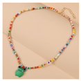 thumbnail image 3 of Multicolor Beaded Pearl Chain Frog Pendant Necklace - Cute Animal Jewelry for Women, Girls - Cartoon Frog Necklace - Perfect Gift, 3 of 4