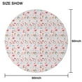 thumbnail image 6 of Pink Christmas Santa and Penguin Pattern Round Tablecloth 60"x60",Wrinkle Wipeable Table Cloth for Kitchen Dining Room Picnic Patio Party, 6 of 6