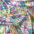 thumbnail image 5 of Ambesonne Floral Valance Pack of 2, Flowers in Squares Motif, 42"X18", Multicolor, 5 of 5