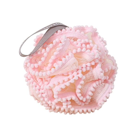 Advancent Bolas de baño Malla Cuerpo Esponja Toalla Resistencia al soplo Limpiador Espuma Frotar Lavar Productos para la piel Suministros Juegos de accesorios de baño Rosa Advancent HA080199-01