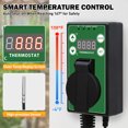 thumbnail image 6 of COOS BAY Digital Thermostat Controller -4 to 108°F for Greenhouse Heater, Heat Mat, Grow Tent, Garage, Reptile Enclosure, Seedling, 15A/1500W, Green, 6 of 10