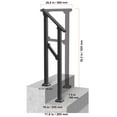 thumbnail image 6 of KFFKFF Outdoor Step Handrails, Kit for 1-2 Step Stair, Carbon Steel Transitional Railings with Assembly Kit,Hand Rails Suited for Elderly,Applicable to Concrete Steps,Porch and Deck,Black Square Tube, 6 of 9