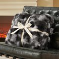 thumbnail image 6 of Amelie Home Faux Rabbit Fur Throw Blanket – Soft Plush Bubble Texture for Couch or Bed, 6 of 6