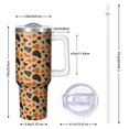 thumbnail image 2 of Leopard Print 40oz Tumbler– Stainless Steel Insulated Tumbler with Handle and Straw, Large Capacity Travel Cup for Hot & Cold Drinks, 2 of 6
