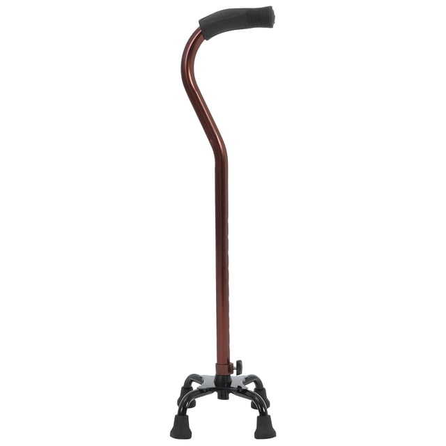 FourLeg Walking Cane for Men with HighGrade Aluminum Alloy Material Black Color Sturdy and Safe