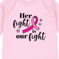 thumbnail image 4 of Inktastic Breast Cancer Awareness Her Fight is our fight Boys or Girls Long Sleeve Baby Bodysuit, 4 of 5