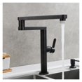 thumbnail image 1 of Brass Folding Kitchen Faucet Double Joint Swing Arms Hot & Cold Water Three Section Extension Sink Faucet Dual Functions Tap ,Easy Opearte, 1 of 7