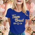 thumbnail image 2 of WEIWEN Bride Shirt for Women Team Bride Tshirts Matching Bridal Party Wedding Short Sleeve Tees Blue, M, 2 of 4
