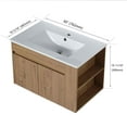 thumbnail image 5 of Modern Bathroom Vanity with Ceramic Basin Solid Wood Frame Storage Cabinet Easy Assembly Bathroom Accessories, 5 of 12