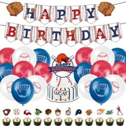 KYAIGUO Party Decoration Birthday Decoration Baseball Birthday Decorations Sports Pull Flag Balloon