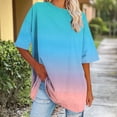 thumbnail image 5 of T Shirts for Women, Xunlbb Women's Oversized Round Neck Short Sleeved Solid Summer Base Shirt Sports T-shirt Tops ,T-shirt Tunic Tops Pink, 5 of 8