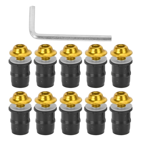 10PCS Motorcycle M5x16mm/0.6in Windscreen Windshield Screw Bolts Kit Universal with Wrench