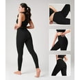 thumbnail image 3 of Nirlon NirLUX Womens Leggings - Womens High Waisted Yoga Pants For Gym & Yoga, Smooth Soft Leggings For Women (8 26", Black), 3 of 5