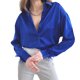 thumbnail image 1 of Txlixc Blusa de mujer pluma de manga larga solapa blusa casual suelta Txlixc moda, 1 of 5
