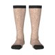 thumbnail image 1 of Fotbe Beige Sparkling Glitter Calcetas Divertidas Estampadas para Hombre y Mujer, Calcetas de Algodón hasta la Rodilla para Caminar, Correr, Enfermería y Embarazo, 1 of 6