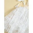 thumbnail image 5 of Arvbitana Newborn Baby Girl Princess Sleeveless Dress Tie-up Shoulder Straps Floral Tulle Puff Dress Summer, 5 of 8