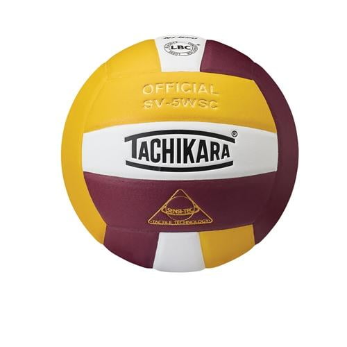 Tachikara Indoor Volleyball SensiTec, Gold/White/Cardinal Walmart