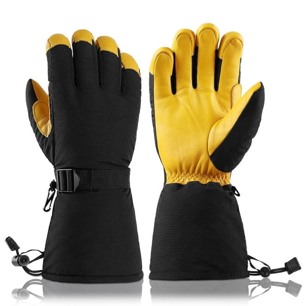Guantes de esquí impermeables YONGSHENG XXL Guantes de nieve al aire libre a prueba de viento