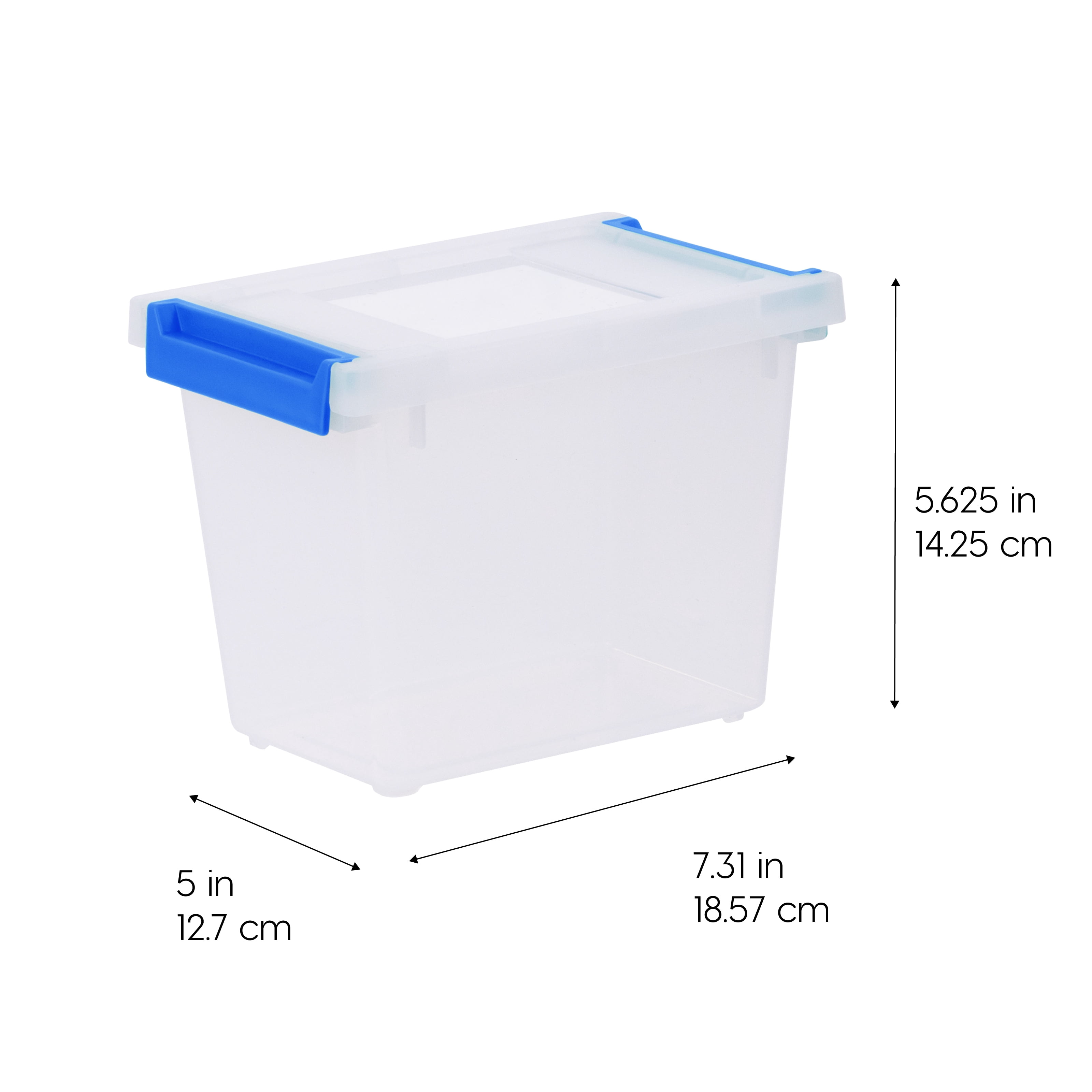 IRIS 3 Qt. Plastic Storage Bins with Lids, Clear Containers, Latching Totes 6Pk