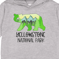 thumbnail image 3 of Inktastic Yellowstone National Park Mountains and Bear Shape Toddler Hoodie, 3 of 4