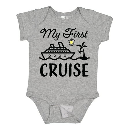 

Inktastic My First Cruise with Cruise Ship and Palm Trees Gift Baby Boy or Baby Girl Bodysuit