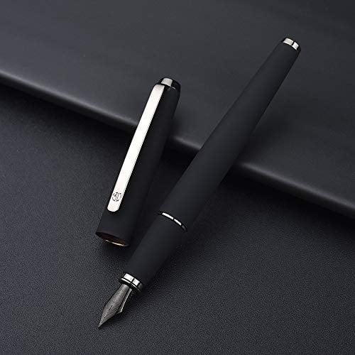 Stainless Steel Pen For Business & School Class Classic Roller Pen Black Silver 