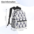 thumbnail image 4 of Fotbe Blue Leaves Lightweight Casual Laptop Backpack for Men and Women, Daily use Waterproof backpack, Backpack for College, 4 of 8