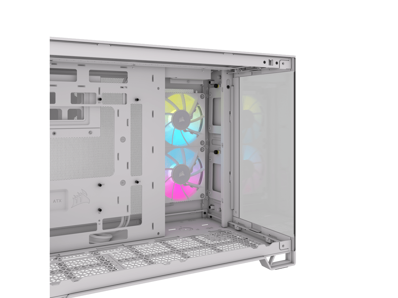 Corsair iCUE LINK 2500X RGB Micro ATX Dual Chamber PC Case White CC9011268WW