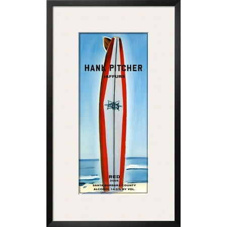 - Jaffurs Wine Cellars, Red, 2005 Framed Art Print Wall Art By Hank Pitcher - 21.5x36.5