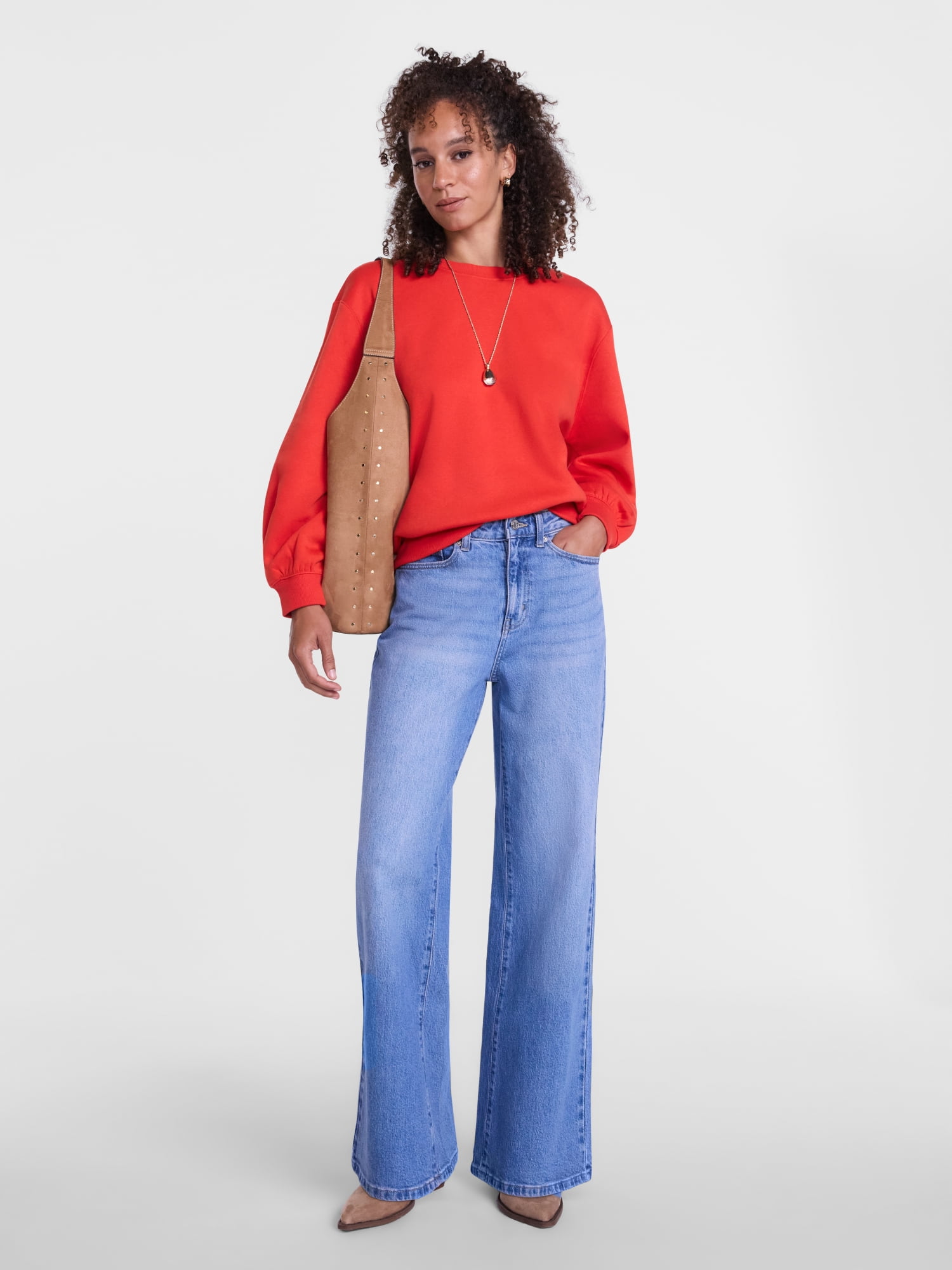 Scenario Women's and Women's Plus Crewneck Sweatshirt, Sizes XS-4X