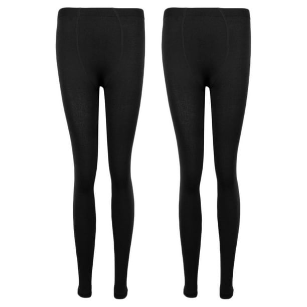 2x Women's Thermal Mesh - Breathable Light Terms Hot Wool Leggings Winter  Size Size