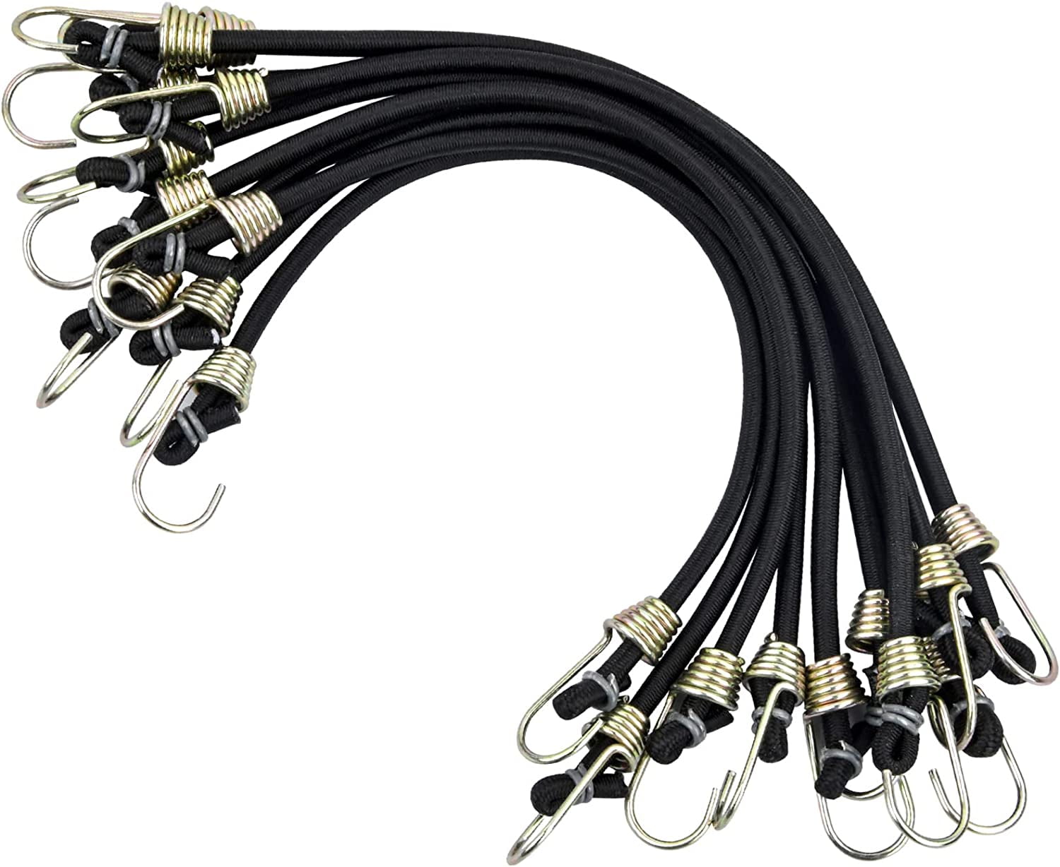 Maozh01 10 Pcs Heavy Duty Bungee Cords Bungee Cords with Short Hooks