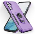 thumbnail image 1 of TopSave Dual Layer Shockproof Magnetic Kickstand Cell Phone Cover Protective with Rugged Ring Holder Heavy Duty Case For Samsung Galaxy A14, Purple, 1 of 1