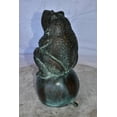 thumbnail image 6 of Nifao Frog Outdoor Fountain Statue, Bronze Garden Water Feature with Green Patina Finish for Patio & Garden – Garden Outdoor Decor Sculpture, 6"L x 6"W x 14"H, 6 of 9