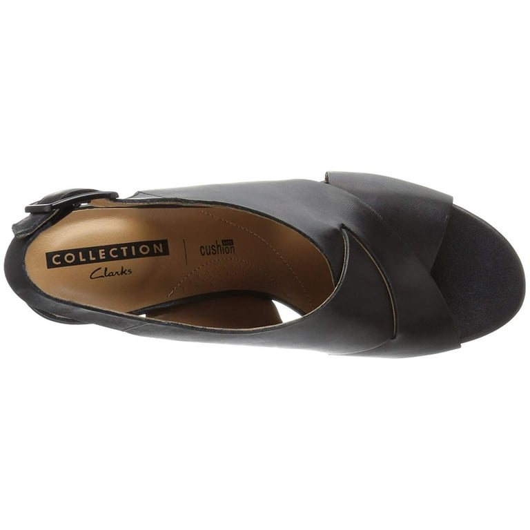 Clarks Women s Deva Janie Dress Sandal Black Size 10.0 Walmart
