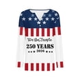 thumbnail image 4 of CONZONE Womens Usa 250Th Anniversary T-Shirts 3/4 Sleeve Independence Day T Shirts for Women Casual V Neck Patriotic Usa Star Striped Lightweight Tees Soft Cozy Dailywear, 4 of 4