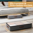 thumbnail image 2 of Organizador de almacenamiento para cama caja con ruedas gris, 2 of 7