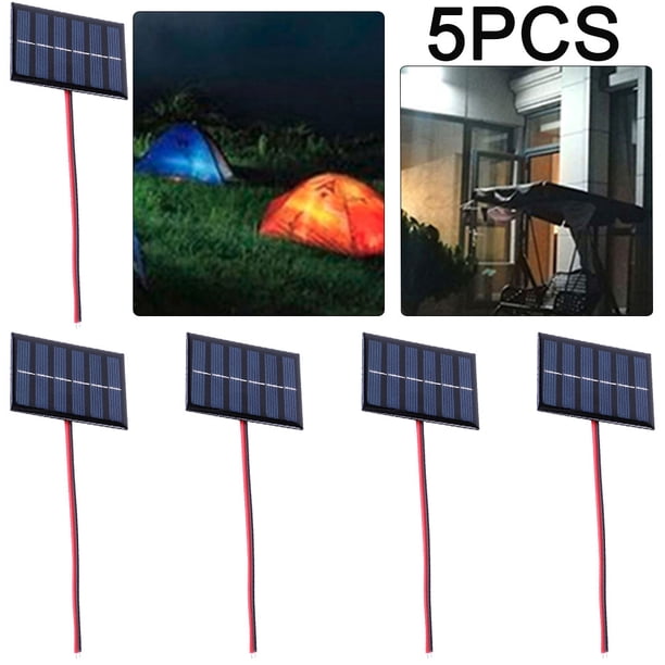 5 Juegos Mini Panel Solar Bsvklp 1W 3V 100MA DIY Cargador para Campamento Al Aire Libre
