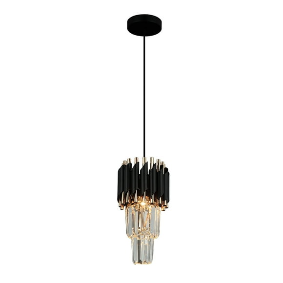 Mini Candil DE Una LUZ LA LUZ DE VICTORIA Cristal Dorado con negro