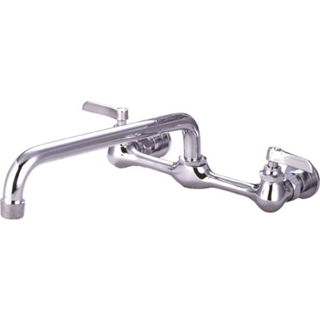 12in Wall Mounted Swivel Faucet 8in Centers Swing Spout Chrome Plated Dish Wash for sale online 