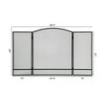 thumbnail image 3 of Spaco 3-Panel Foldable Fireplace Screen with Wrought Metal Mesh-Black, Fireplace Doors, Flat Panel Decorative Fireplace Screen with Modern Design, 3 of 7