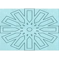 thumbnail image 1 of Ahgly Company Machine Washable Indoor Rectangle Transitional Electric Blue Area Rugs, 7' x 9', 1 of 7
