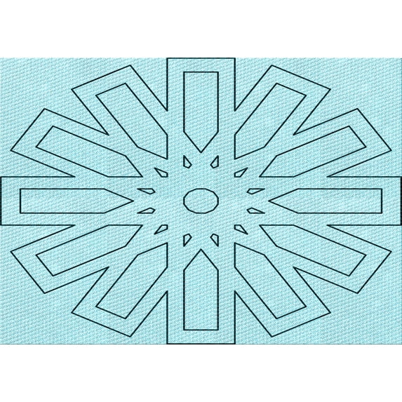 Ahgly Company Machine Washable Indoor Rectangle Transitional Electric Blue Area Rugs, 7' x 9'