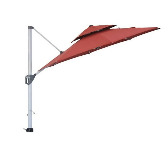 11 ft. Octagon Aluminum 360-Degree Cantilever Patio Umbrella with Umbrella Cover