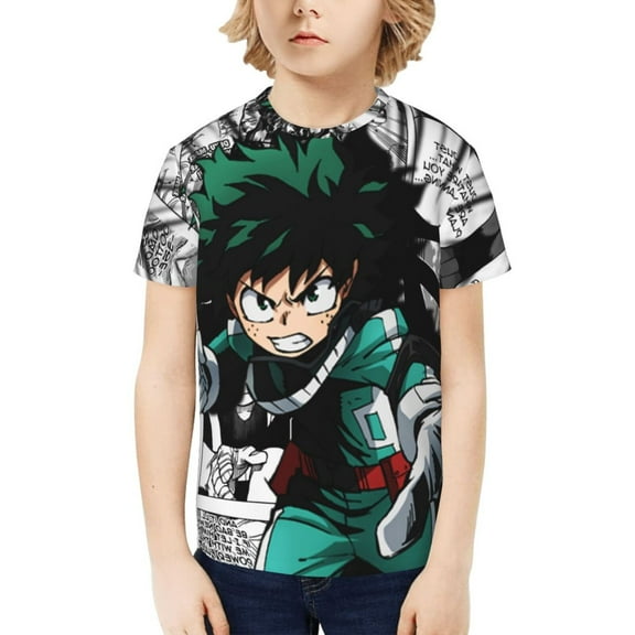 My Hero Academia Izuku Midoriya Kids T-Shirt 3d Printed Graphic T-Shirts Boys And Girls Short Sleeve Shirts For Youth Kids X-Small