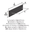 thumbnail image 5 of Amerock Ladera 3-3/4 inch (96mm) Center-to-Center Rectangle Oil-Rubbed Bronze Cabinet Pull Backplate, 5 of 6