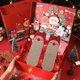 thumbnail image 5 of Calcetines de Navidad - Monos calcetines de dibujos animados a mitad de pantorrilla para mujeres y hombres, calcetines de invierno calientes, calcetines rojos y verdes para las fiestas (26cm/10,24in), 5 of 6
