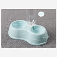 thumbnail image 2 of Pet doble tazón de plástico redondo automático de almacenamiento de agua para perros con botella de bebida, 2 of 5